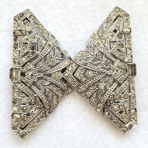 Butterfly Rhinestone Buckle Art Deco